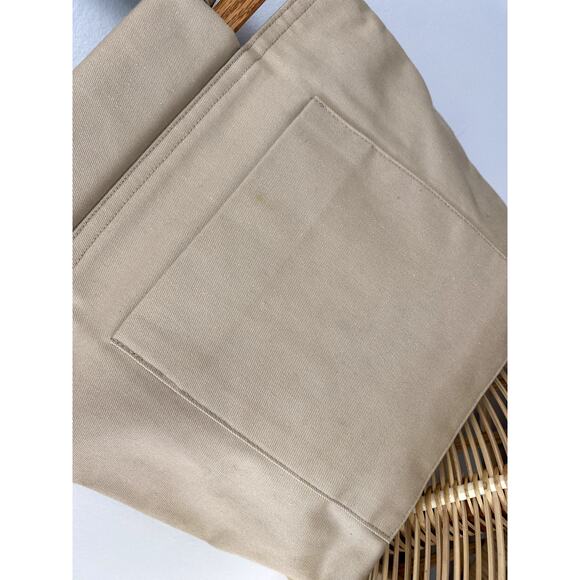 Handmade Quilted Patchwork Wood Handle Small Tote Bucket Bag - Picture 8 of 13